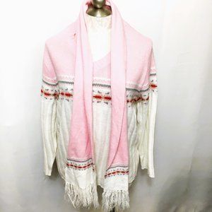 Faded Glory Vtg Long Sleeve Sweater with Scarf